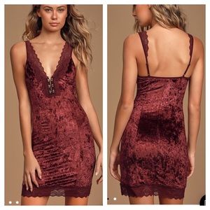 Free People Wait for it velvet dress sz Large
